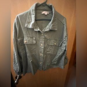 Coastal comfort  Olive Utility Jacket